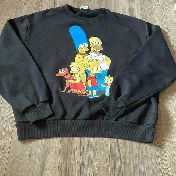 ❤️2/$50❤️Zara The Simpsons Women Black Sweater-  XL- Portugal-EUC - Picture 1 of 7